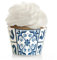 Cupcake-Förmchen im Talavera-Stil, blau-weiße Fliesen, mediterranes Spanisch, 24 Stück