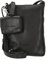 FREDsBRUDER Handtasche Leder 13 cm Damen Alltag Klassisch Einfarbig Schwarz Reißverschluss