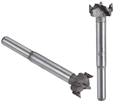 MACHSWON 2 brocas Forstner de carburo de tungsteno para madera, broca de taladro de 17 mm + 18 mm