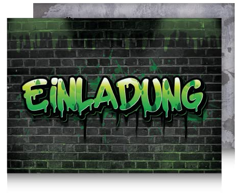 Jean-Philippe Dietz® 12 Einladungskarte für Kindergeburtstag oder Partys - Kinder Geburtstagseinladungskarten - Einladungen zum Geburstag für Jungen