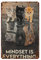 Retro Blechschilder Vintage Schilder Katze Poster Mindset is Everything Cats Poster, Katze Tiger Poster, Katze Poster Druck, Niedliche Katze Poster, Katzenliebhaber Geschenk, Katze Wand Art20x30cm