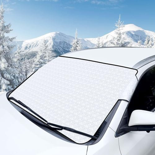 ZYAURA Auto Eisschutzfolien für Tesla Model Y,Frontscheibenabdeckung Winter Scheibenabdeckung Gegen Schnee EIS Frost Staub Winterartikel,A