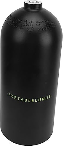 Generic DIDEEP - Botella de buceo de 3 L, 30 – 50 minutos, de aluminio de aviación, botella de oxígeno para buceo (negro), Genericgk2by0pf7a-12