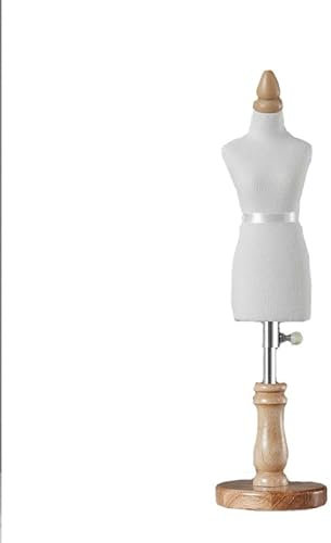 Puppenkleid Mini Damen 1/4//,1/3,1/2 Größe Schneiderpuppe Mannequin Körper Miniatur Nähen Mannequin Kleid zum Nähen Red Patch Set 1/2C White