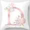 Tillskuch Kissenbezug 45x45 rosa Kissenbezüge Buchstabenfolge Kissenhülle Dekorative Dekokissen Sofakissen Couchkissen Dekokissen Zierkissenbezug Deko Kissenhüllen Wohnzimmer Schlafzimmer (D)