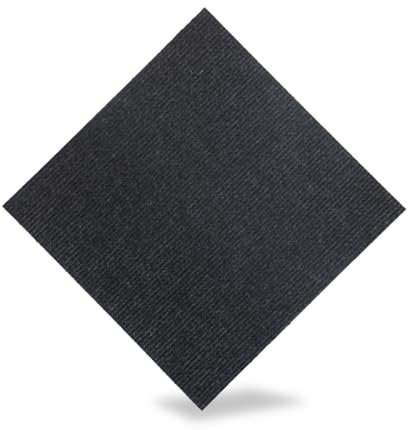 Hiseng Carpet Tiles Self Adhesive 30x30cm - 10/20/30 Pcs Carpet Floor Tiles Hardwearing Non-Slip Carpet Tiles Rugs Easy to Peel and Stick Flooring Covering for Living Room, Bedroom (10pc,Black)