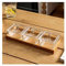 Dip-Schüsseln 3-Gitter-Snackschale aus Glas und Gestell für Zuhause und Restaurant, unterteilter Obstsnack, Trockenobstteller, Beilagenschale, Dip-Untertasse, Sojasaucenschale/Schüsseln