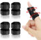 4 Stück Fingerschiene,Verstellbare Stacksche Schiene,Atmungsaktiv Fingerbandage,Trigger Fingerschienen Zeige,Mittel,Ring,kleinen Finger für Gebrochene Verstauchte,Arthritis(Schwarz ohne Löcher)