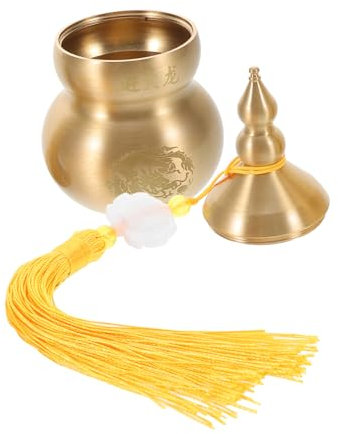 Cabilock Antique Brass Gourd Ornament Feng Shui Decor for Home Chinese Style Decorations Gourd Adornment Model Decor Metal Decorations Random Style