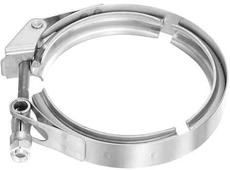 sourcing map 4 Quick Release V Band Clamp 304 Stainless Steel for Exhaust Systems Downpipe Exchange Exhaust Accessories, Adjustment Range 102mm / 4.02inch