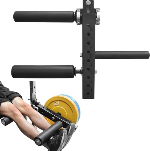 AHTAPFON Sitzende Beinverlängerung Ausrüstung Bein Muskeln Gruppen Training Fitness Squat Rack Zubehör Passend für 0.7″/18mm Loch Passend für Hantelscheiben mit 2″/50mm Durchmesser