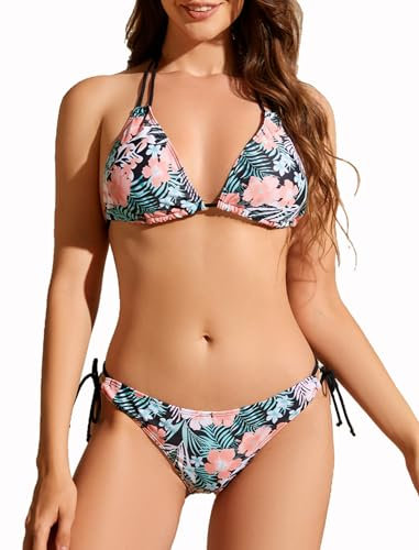 Giyaluzw Bikini Damen Set (DE/NL/SE/PL, Alphanumerisch, L, Regular, Regular, Blume)