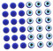 SEWACC 100pcs Resin Blue Eyes Bead Supplies Loom Bands Eyeball Bezels Evil Eye Charms Evil Eye Car Hanging Junk Nail Charms Eye Glasses Charms Bulk Beads Ring Evil Eye Nail Charms DIY Kit