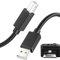 Générique Printer Usb Cable, a to B Data Cord, High-Speed Transfer, Stable Signal Connection, 7ft Computer, Laptop, Keyboard, Home Office Use and Durabless Construction, 78.74inches Black