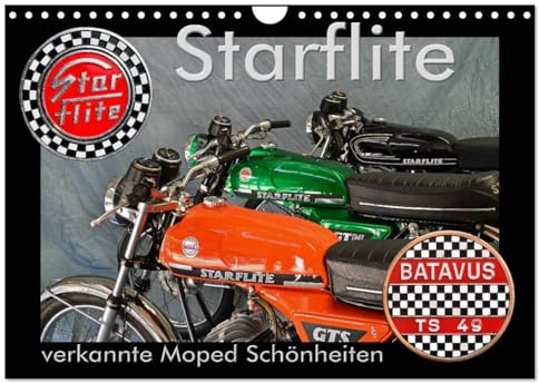 Starflite verkannte Moped Schönheiten (Wandkalender 2026 DIN A4 quer), CALVENDO Monatskalender: Seltene Mopeds aus den 70er Jahren (CALVENDO Mobilitaet)