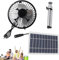 Solar Fan Camping Pannello Solare - Ventilatore solare esterno pieghevole da 10 W, ventilatori solari da campeggio | Regolabile StandingUsb Cargo Ventilatore a pannello solare Pannelli solari