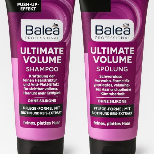 Balea Professional - Shampoo Ultimate Volume (250 ml) + Conditioner Ultimate Volume (200 ml) + PurLife Sticker