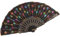 EQEQE Handheld Folding Fan,Dance Fan，Paper fan,folding hand fans,hand fan, Embroidery Sequins Folding Fan Hand Fan Dance Hand Fan(I)