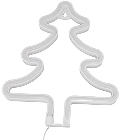 Tixiyu Tree di Natale Neon Light Light USB Sign al Neon a LED Flessibile per Decorazioni da Scrivania con Una Batteria Opzione Verde Light Holiday Party da 25 Cm