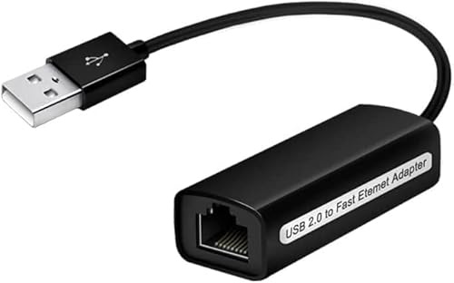 USB LAN Adapter USB 2.0 Network Adapter Patch Cord DSL RJ45 Network Adapter 10/100 Mbps for Laptop, Windows 10/7/9/8/ME/2000/XP/Vista32/64,MAC OS10.9,Android,Linux