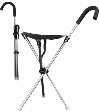 Sitzstock verstellbar und tragbar – Hund mit klappbarem Stuhl, für Reisen, Wandern, Outdoor, Stadt, Pfad und Park