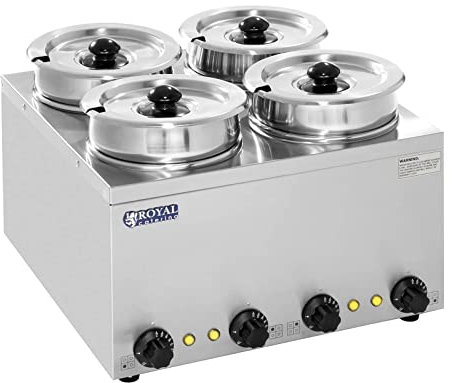 Royal Catering - RCBM-4/4R - Stazione elettrica per zuppe - 11 L