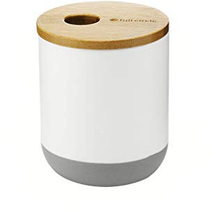 Full Circle Pick, Wattestäbchen und Q-Tip Kanister, Weiß