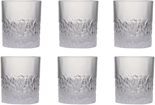 WZYYCV Bicchieri Bicchiere da Vino in Vetro Rotondo Bicchiere da Whisky Boccale da Birra Tazza da tè Trasparente 280 ml / 9,5 Once Bicchiere Birra