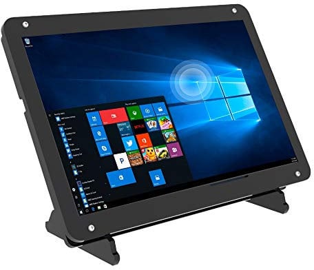 CUQI Monitor touch screen da 7 pollici per Raspberry Pi, touch screen portatile IPS 1024 x 600 HDMI con custodia, per console di gioco/PC/macchina fotografica/Win OS