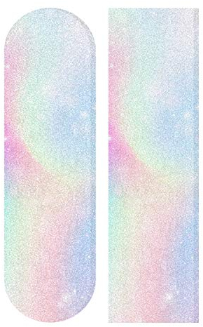 Mnsruu Skateboard-Griptape mit rosa Glitzerherzen, 22,9 x 83,8 cm