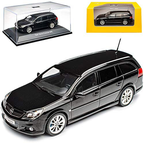 Opel Vectra C OPC Caravan Kombi Schwarz 2002-2008 Version ab Facelift 2005 1/43 Schuco Modell Auto mit individiuellem Wunschkennzeichen