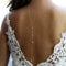 TseenYi Collier long avec pendentif en perles dorées, chaîne de dos de mariée, collier Lariat pour femmes et filles, 1 Count (Pack of 1), Métal, Perle