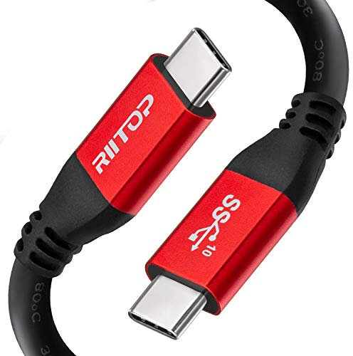 RIITOP USB C to USB C Cable 15FT 4.5M 10Gbps 100W Fast Charging, USB Type C to C Fast Charger Cable 20V 5A with E-marker Chipset, Compatible with Oculus Quest 2 USB-C Link Cable