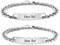 CV couplevibes Personalisierte Armbänder mit individueller Wunschgravur | Partnerarmband | Armband mit Gravur | Freundschaftsarmband Pärchen Armband (2 Armbänder)