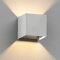 ledscom.de Wandleuchte CUBEL für außen, IP65, Up-/Downlight, weiß matt, quadratisch, 1x G9 max. 10W