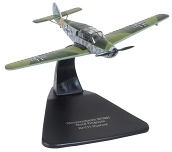 herpa Militär Modellflugzeug, DUXFORD Messerschmitt Bf108 (ohne Hakenkreuz), 1940, Maßstab 1:72 - Modellbau Flugzeug, Flugzeugmodell für Sammler, Miniatur Deko, Army Flieger aus Metall