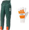 Safetytex Forstschutz Set - 2 teiliges Forstset - KWF geprüft - Schnittschutzhose & Handschuhe - für Forst & Gartenarbeit Gr. 56