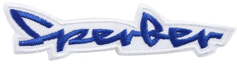 Simson Patch zum Aufnähen/Aufbügeln, Größe: 110x27 mm, Motiv: Sperber, Aufnäher