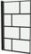 MARWELL Duschwand Bricks 75x125 cm – 1-flügelige Duschabtrennung in matt schwarz – Trennwand aus Glas für Badewanne – Montage auf Duschwanne