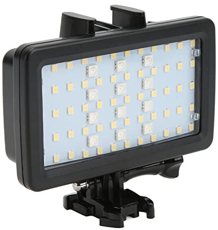 Unterwasser Videoleuchte, IPX8 40 Meter Wasserdicht RGB 8 Beleuchtungsmodi Unterwasserbeleuchtung Tauchlampe, 72 Lampenperlen Wiederaufladbare Kamera LED Foto Video Fülllichtlampe, für Hero 9/7/6/5