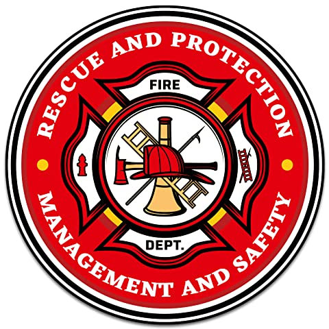 Finest Folia Feuerwehr Aufkleber Sticker für Auto Motorrad Bus Boot Helm heckscheibe Kfz Zubehör wetterfest selbstklebend R186 (09 Rescue and Protection)