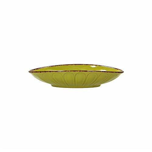 Tognana Piatto da portata VULCANIA, veggi verde, 21,5 x 12 cm, in porcellana