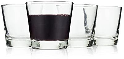 HISTORY COMPANY Ombra di Vino Italian Stemless Wine Glasses, Set of 4 – Vintage Venetian-Inspired Glassware for Red, White & Sparkling Wine (Gift Box Collection)