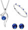 TOEECY Conjunto De Joyas Para Mujer Collar Y Pendientes Con Cristales Azules Set De Joyería Elegante Pulsera Y Pendientes A Juego Accesorios De Moda Para Todas Ocasiones