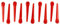 vhbw 10x Ersatz-Messer kompatibel mit Gardena AccuCut 450Li 8841, 450Li 8841-20, EasyCut Li-18/23R 9823, Li-18/23R 9823-20 Rasentrimmer - Ersatzklinge Orange, Kunststoff
