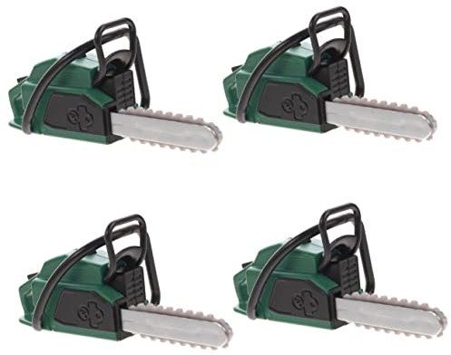 NUOBESTY 4pcs Simulated Chainsaw Prop Mini Chainsaw Model Mini House Electric Model