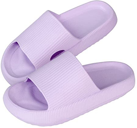 NIBESSER Ciabatte Estive Donna Uomo Ciabatte Comode da Casa Antiscivolo Pantofole con Suola Spessa Morbide per Mare Spiaggia Bagno Piscina Asciugatura Rapida, A Viola, 38/39 EU