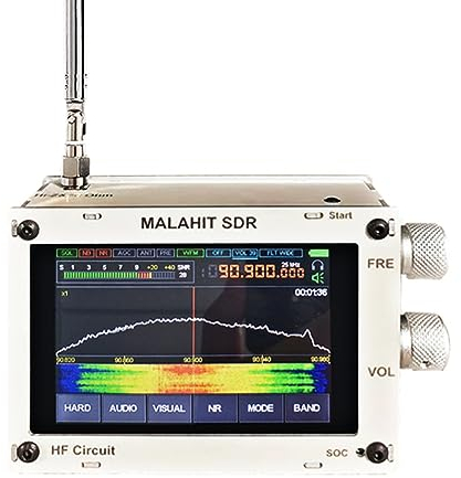 Malachite Professionelles Radio, Tragbares 3,5 Zoll Bildschirm Malachit Pro Radio 50KHz-2GHZ Full Aviation DSP mit Erweiterung