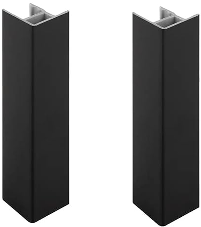 cyclingcolors 2x junction connector rodapié 120mm negro mate cocina unión perfil angular zócalo muebles bordes Conexión esquina