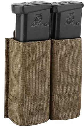 KRYDEX GEAR Taktische 9MM Pistole Magazin Pouch Double Stack .40 45 ACP Pistole Mag Halter (Kojotenbraun)